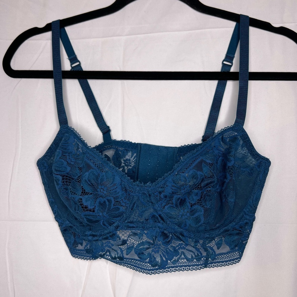 Free People Sorento Demi Lace Longline Underwire Bra (32DD) - Picture 2 of 7